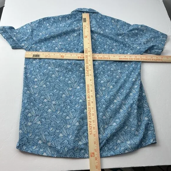 Patagonia Shirt Mens Medium Blue Short Sleeve Button Up Organic Cotton STY52691 - Picture 7 of 8